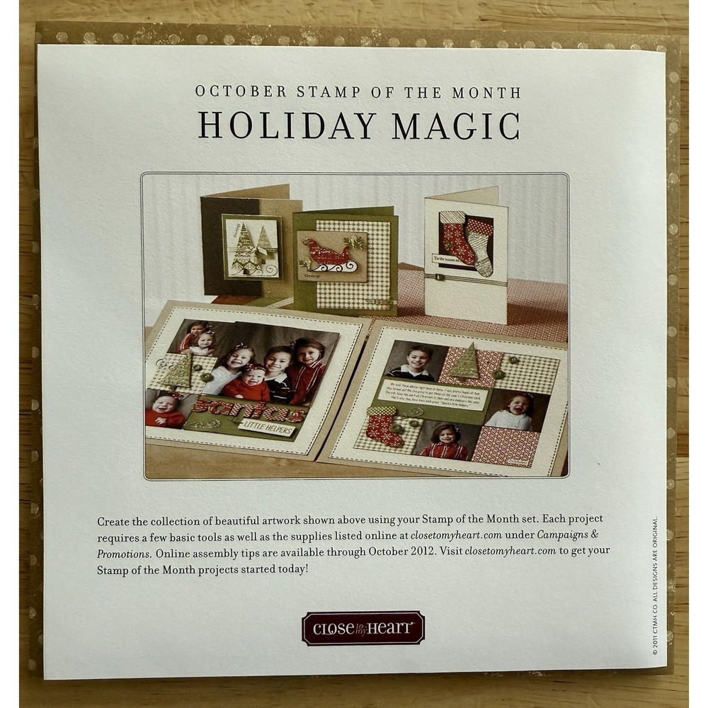 Close To My Heart CTMH My Acrylix Holiday Magic S1110 October Stamp Of The Month